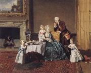 Johann Zoffany The visit in the lord painting